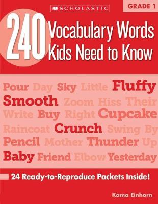 Book cover for 240 Vocabulary Words Kids Need to Know: Grade 1