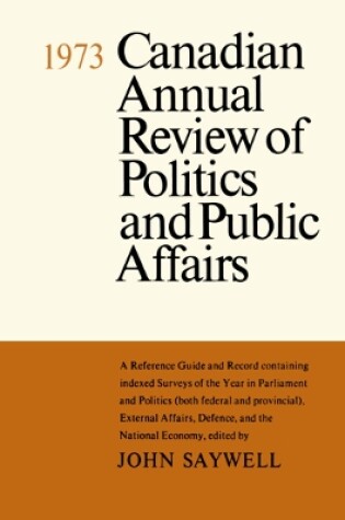 Cover of Cdn Annual Review 1973