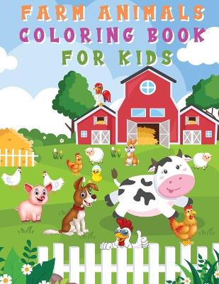 Book cover for Farm Animals Coloring Book for Kids