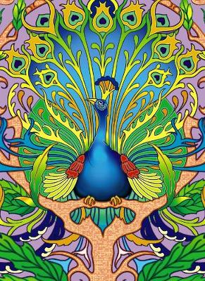 Book cover for Art Nouveau Peacock Notebook