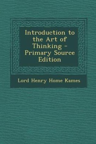 Cover of Introduction to the Art of Thinking