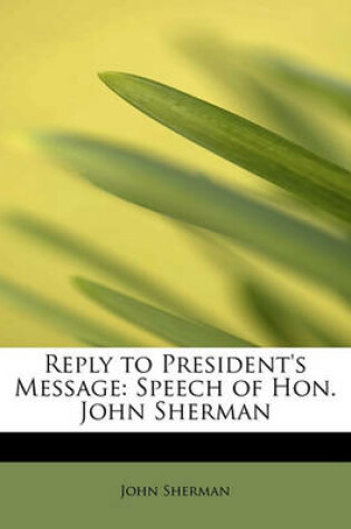 Cover of Reply to President's Message