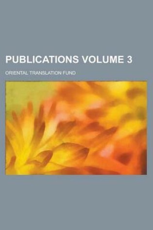 Cover of Publications Volume 3