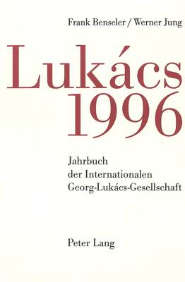 Cover of Jahrbuch Der Internationalen Georg-Lukacs-Gesellschaft 1996