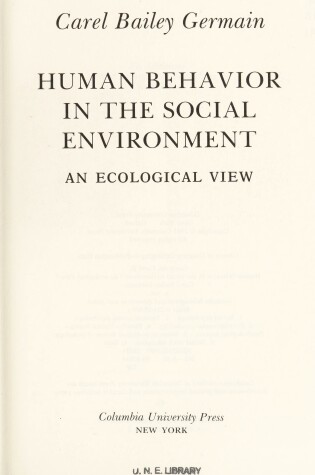 Cover of Human Behaviour in the Social Environment