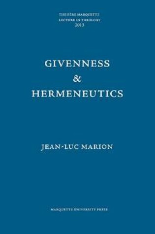Cover of Givenness & Hermeneutics