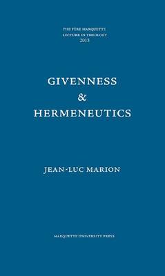 Cover of Givenness & Hermeneutics
