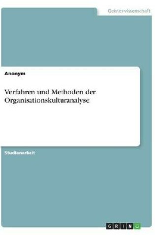 Cover of Verfahren und Methoden der Organisationskulturanalyse