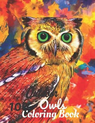 Book cover for 100 Outdoor Owls Coloring Book