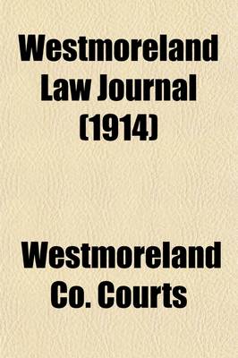 Book cover for Westmoreland Law Journal Volume 3