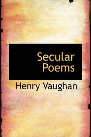 Cover of Secular Poems