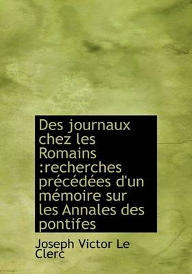 Book cover for Des Journaux Chez Les Romains