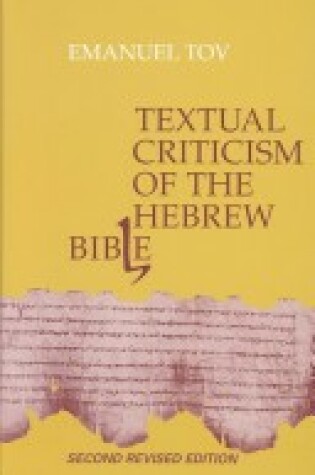Cover of Textual Criticism of the Hebrew Bible