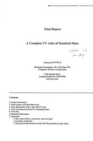 Cover of A Complete UV Atlas of Standard Stars