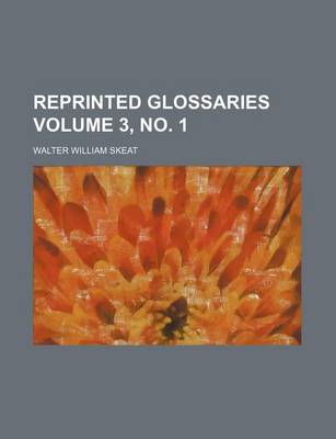 Book cover for Reprinted Glossaries Volume 3, No. 1