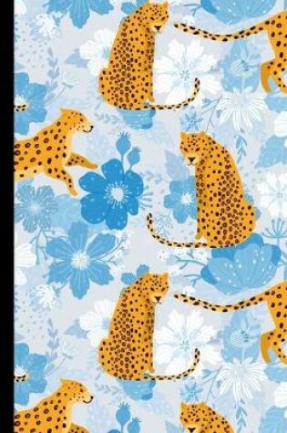 Cover of Leopards & Blue Flowers Notebook