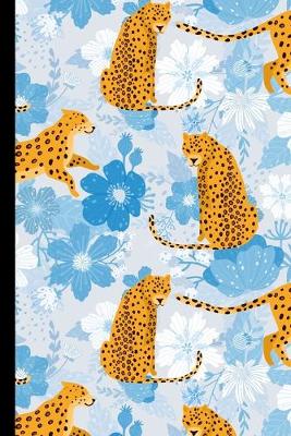 Book cover for Leopards & Blue Flowers Notebook