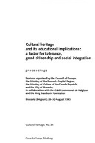 Cover of Cultural Heritage and Its Educational Implications