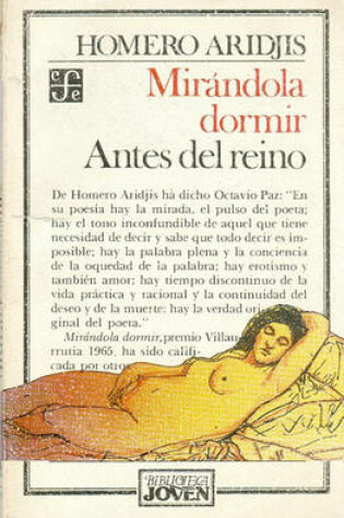 Cover of Mirandola Dormir y Antes del Reino