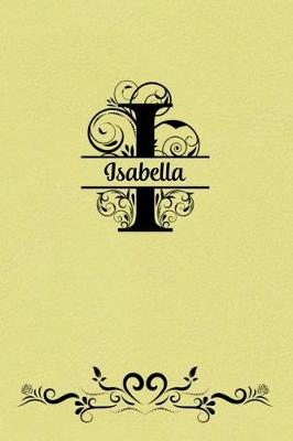 Book cover for Split Letter Personalized Name Journal - Isabella