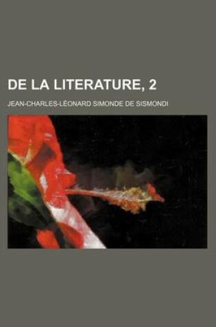 Cover of de La Literature, 2