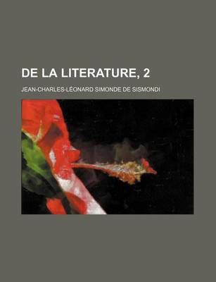 Book cover for de La Literature, 2