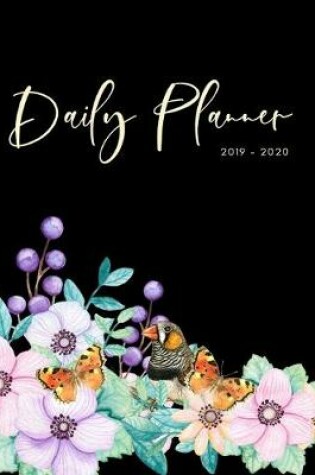Cover of 2019 2020 15 Months Flowers Birds Daily Planner