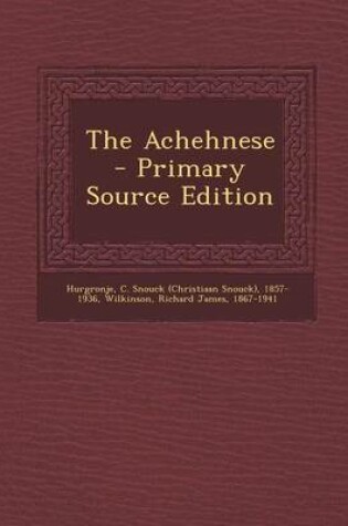 Cover of The Achehnese - Primary Source Edition