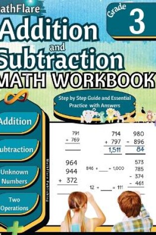 Cover of Addition and Subtraction Math Workbook 3rd Grade