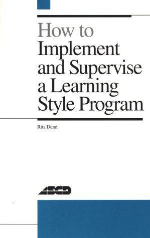 Book cover for How to Implement and Supervise a Learning Style Program.