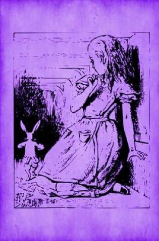 Cover of Alice in Wonderland Journal - Alice and The White Rabbit (Purple)