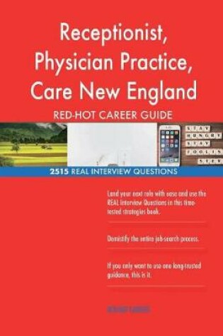 Cover of Receptionist, Physician Practice, Care New England Medical G... RED-HOT Career;