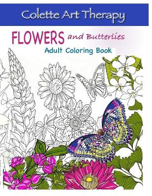 Book cover for Adult coloring book flowers