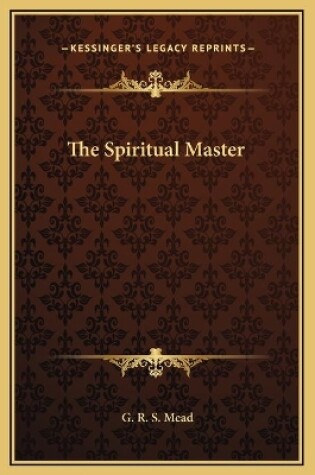Cover of The Spiritual Master