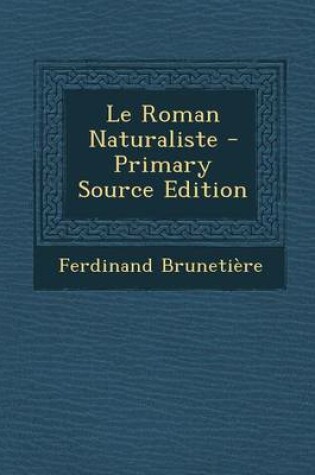 Cover of Le Roman Naturaliste