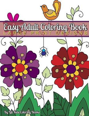 Book cover for Easy Adult Coloring Book