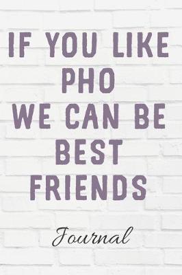 Book cover for If You Like Pho We Can Be Best Friends Journal