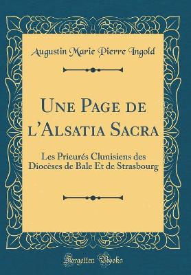 Book cover for Une Page de l'Alsatia Sacra