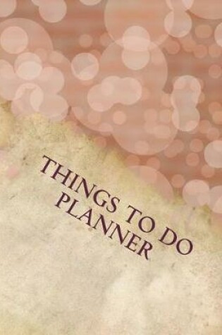 Cover of Things to do planner