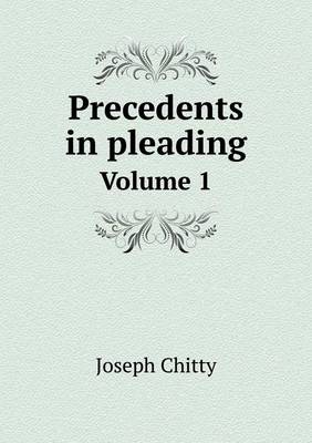 Book cover for Precedents in pleading Volume 1