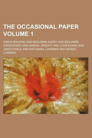 Cover of The Occasional Paper Volume 1