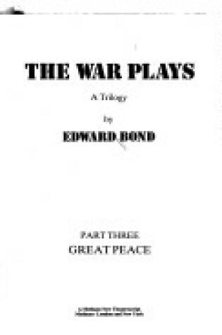 Cover of The War Plays