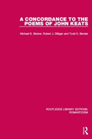 Cover of A Concordance to the Poems of John Keats