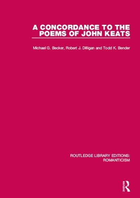 Cover of A Concordance to the Poems of John Keats