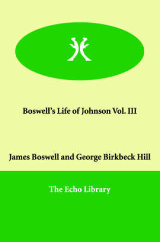 Cover of Boswell's Life of Johnson Vol. III