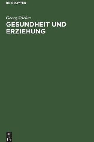 Cover of Gesundheit und Erziehung