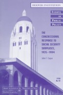 Cover of Congressional Response to Social Security Surpluses, 1935-1994