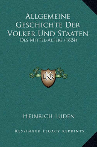 Cover of Allgemeine Geschichte Der Volker Und Staaten