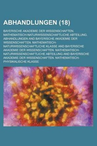 Cover of Abhandlungen (18 )