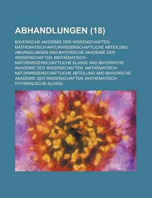 Book cover for Abhandlungen (18 )